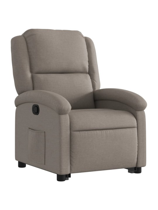 Zvedací polohovací křeslo taupe textil