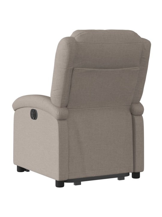Zvedací polohovací křeslo taupe textil