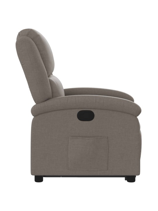Zvedací polohovací křeslo taupe textil