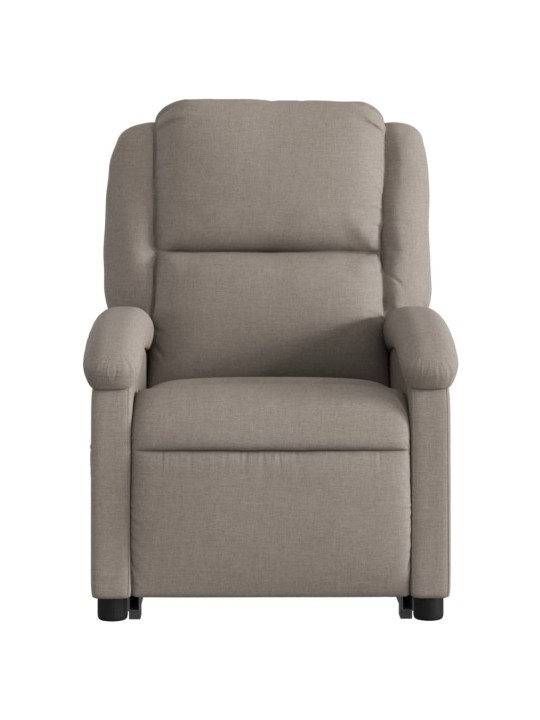 Elektrické zvedací polohovací křeslo taupe textil