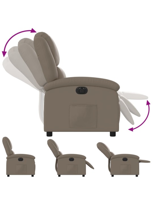 Elektrické polohovací křeslo cappuccino umělá kůže