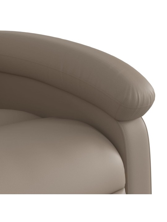 Elektrické polohovací křeslo cappuccino umělá kůže
