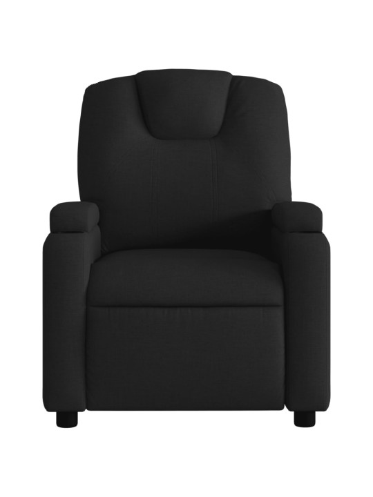 Elektrické polohovací křeslo černé textil