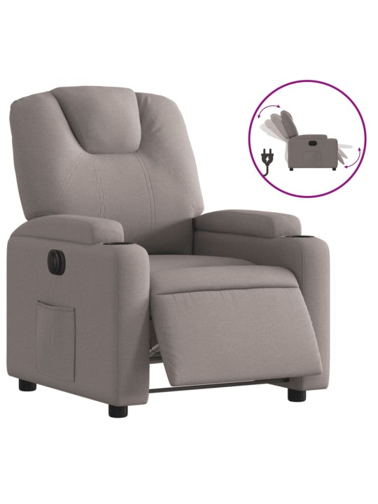 Elektrické polohovací křeslo taupe textil
