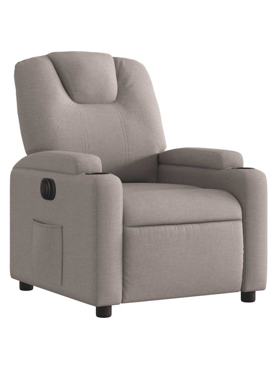 Elektrické polohovací křeslo taupe textil