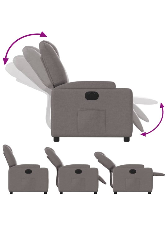 Elektrické polohovací křeslo taupe textil