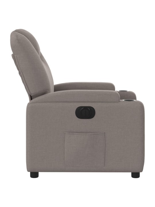 Elektrické polohovací křeslo taupe textil