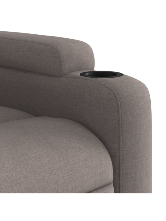 Elektrické polohovací křeslo taupe textil