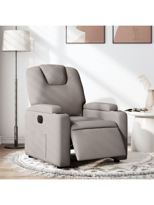 Elektrické polohovací křeslo taupe textil