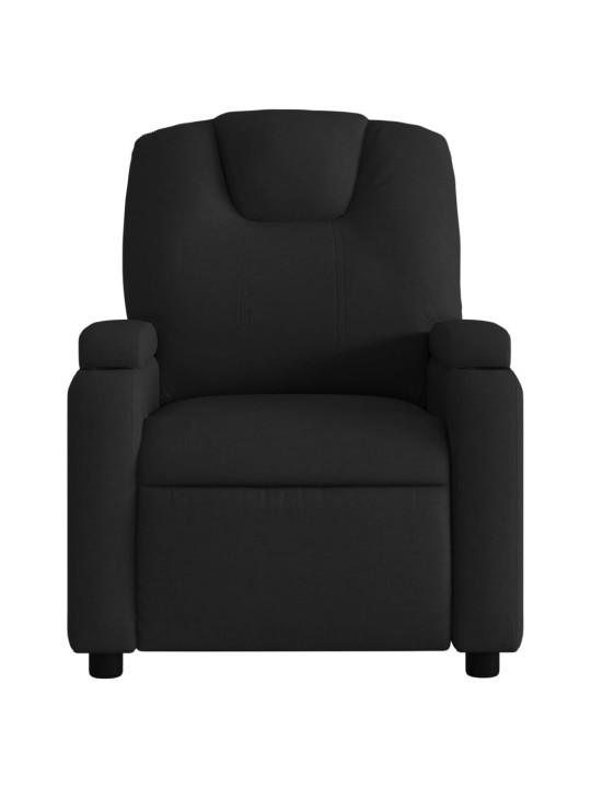 Elektrické masážní polohovací křeslo černé textil