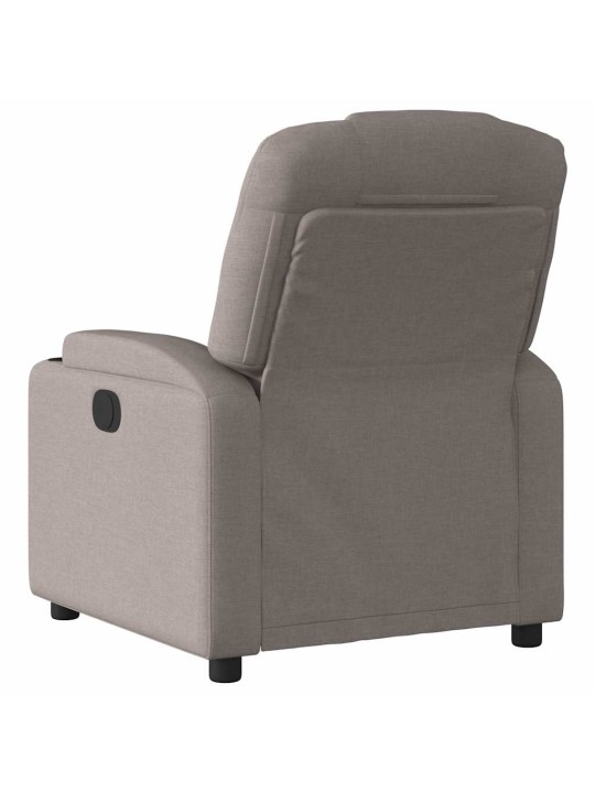 Elektrické masážní polohovací křeslo taupe textil