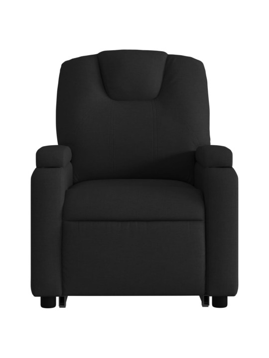 Zvedací polohovací křeslo černé textil