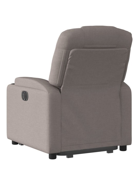 Elektrické zvedací polohovací křeslo taupe textil