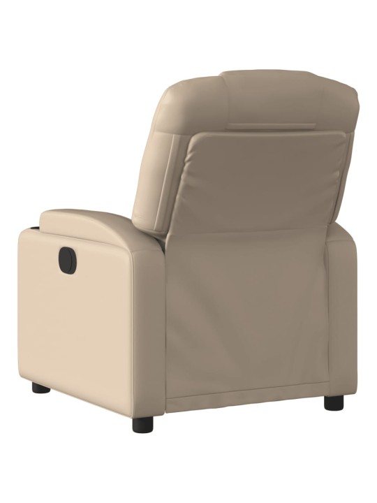 Elektrické polohovací křeslo cappuccino umělá kůže