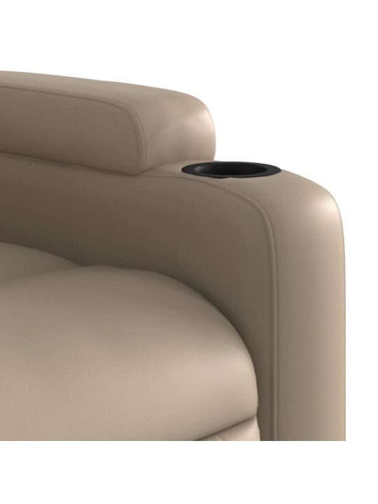 Elektrické polohovací křeslo cappuccino umělá kůže