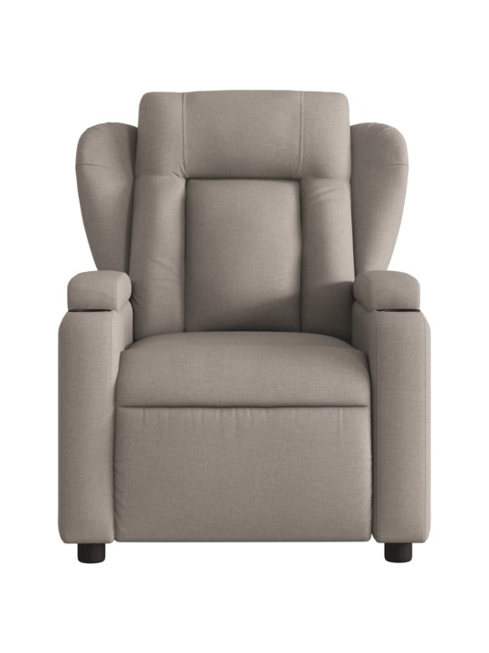 Elektrické polohovací křeslo taupe textil