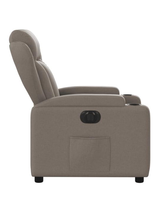Elektrické polohovací křeslo taupe textil