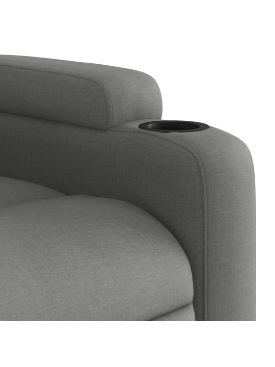 Zvedací polohovací křeslo tmavě šedé textil