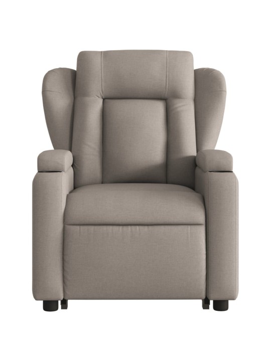 Zvedací polohovací křeslo taupe textil