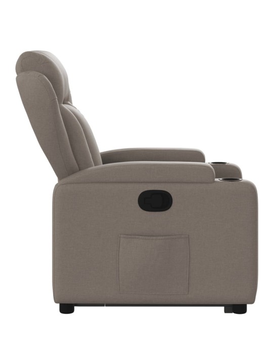 Zvedací polohovací křeslo taupe textil