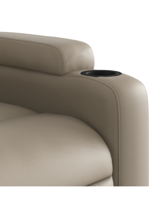 Elektrické polohovací křeslo cappuccino umělá kůže