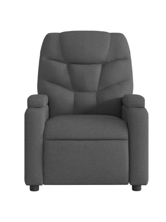 Elektrické polohovací křeslo černé textil