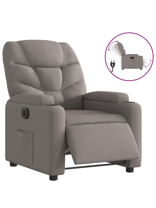 Elektrické polohovací křeslo taupe textil