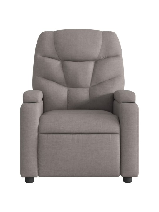 Elektrické polohovací křeslo taupe textil