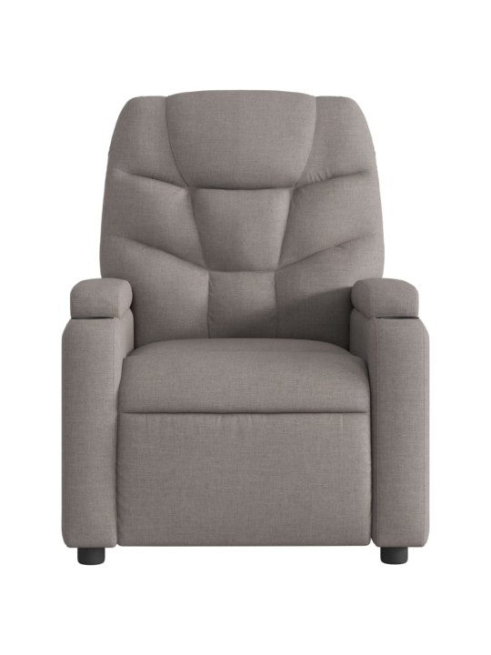 Elektrické masážní polohovací křeslo taupe textil