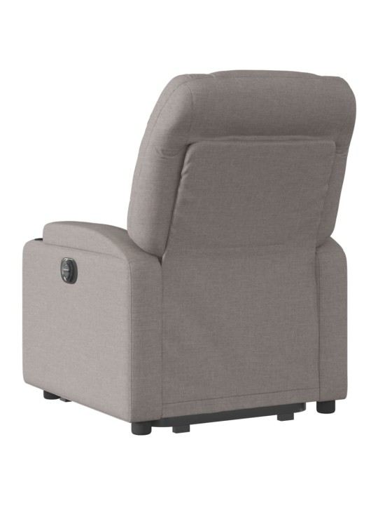 Elektrické zvedací polohovací křeslo taupe textil
