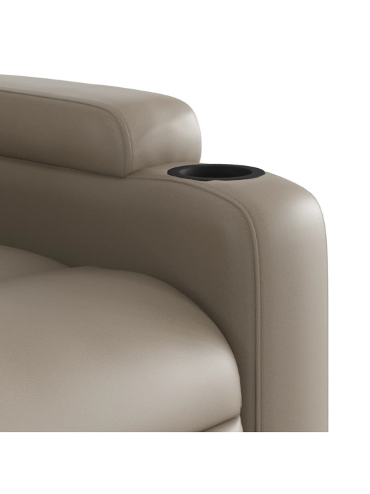 Elektrické polohovací křeslo cappuccino umělá kůže
