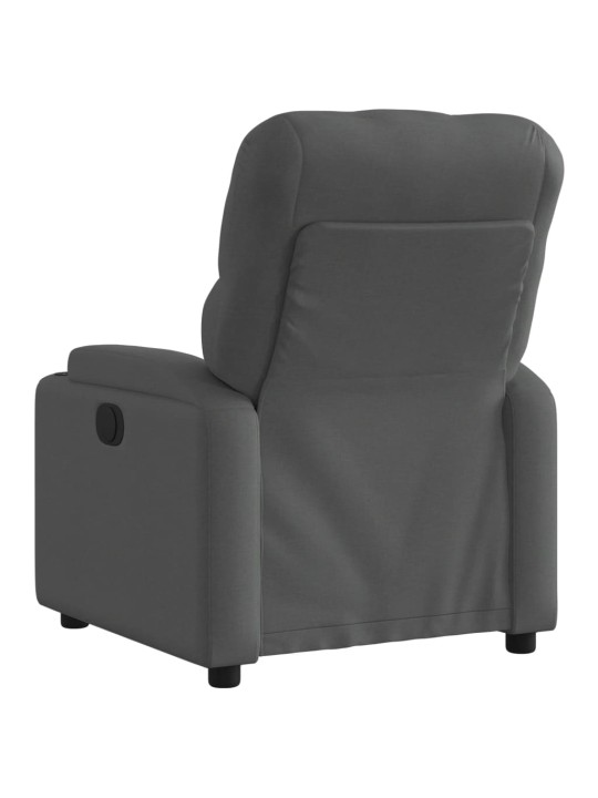 Elektrické polohovací křeslo tmavě šedé textil