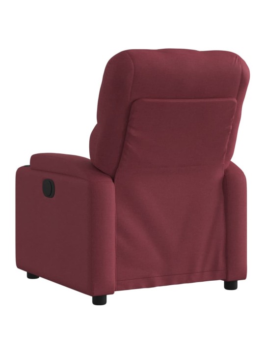 Elektrické polohovací křeslo vínové textil