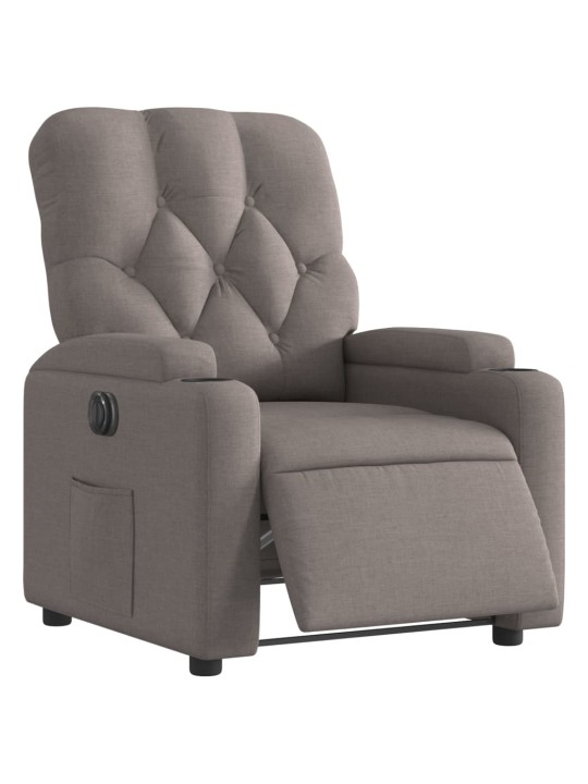 Elektrické polohovací křeslo taupe textil