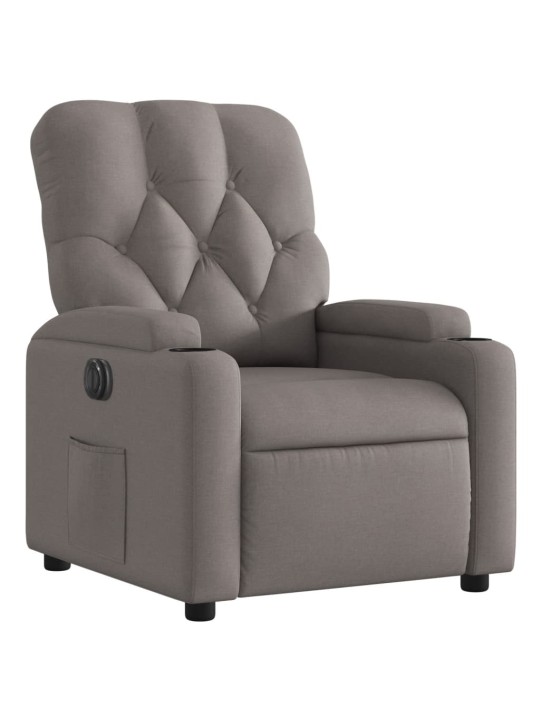 Elektrické polohovací křeslo taupe textil