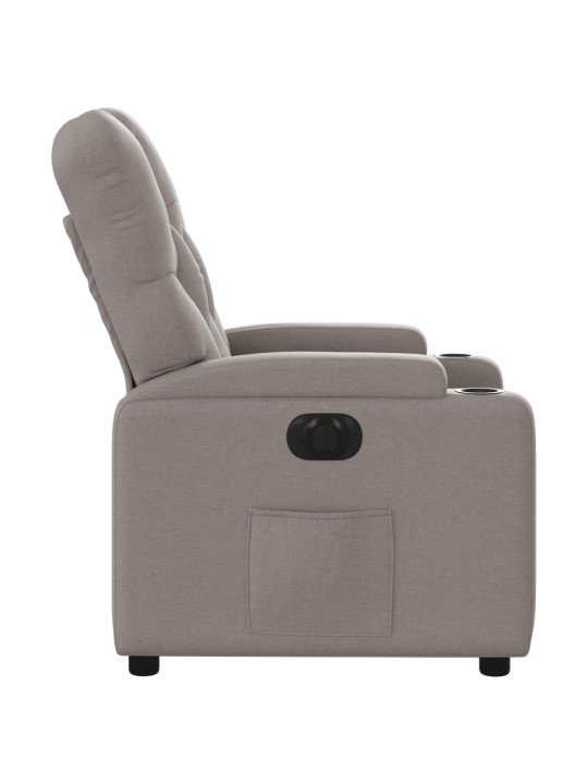 Elektrické polohovací křeslo taupe textil