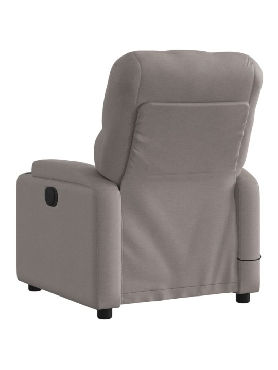 Elektrické masážní polohovací křeslo taupe textil