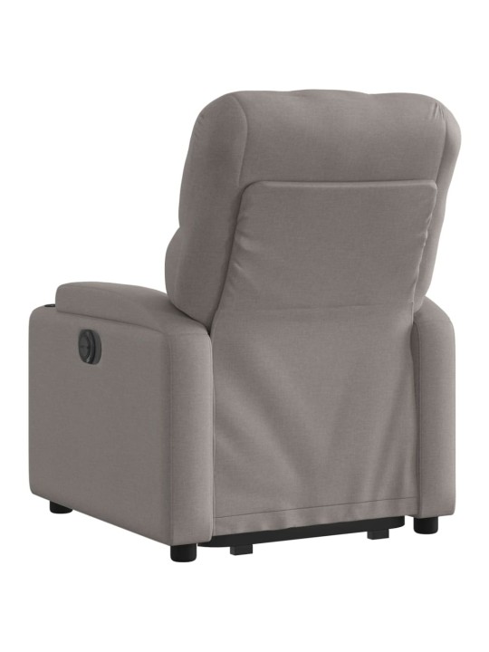 Zvedací polohovací křeslo taupe textil