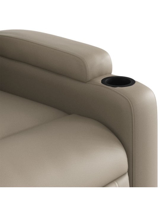 Elektrické polohovací křeslo cappuccino umělá kůže