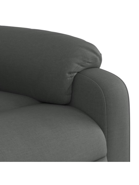 Elektrické polohovací křeslo tmavě šedé textil