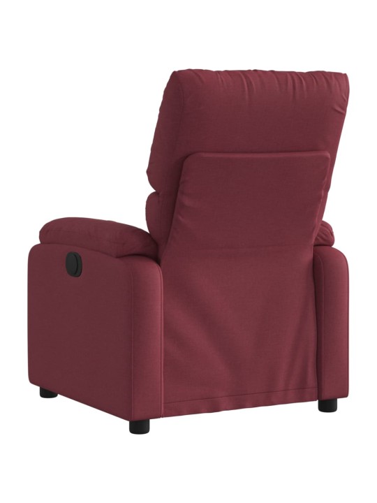 Elektrické polohovací křeslo vínové textil