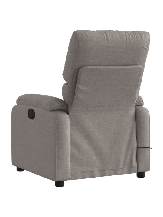 Elektrické masážní polohovací křeslo taupe textil