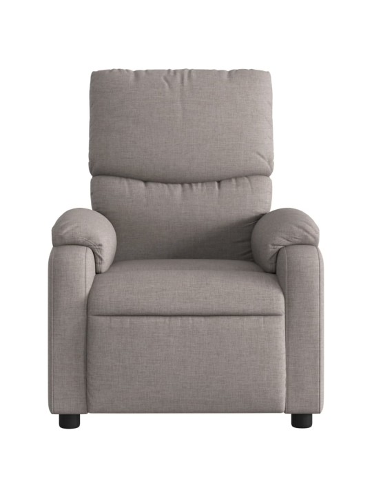 Elektrické masážní polohovací křeslo taupe textil