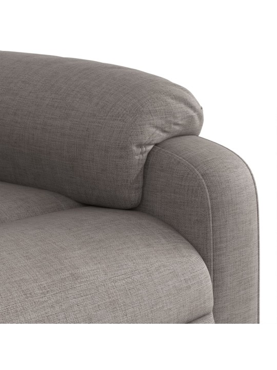 Elektrické masážní polohovací křeslo taupe textil