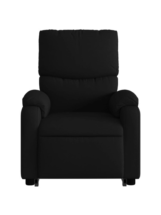 Zvedací polohovací křeslo černé textil