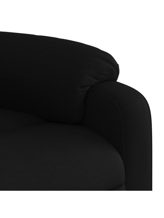 Zvedací polohovací křeslo černé textil