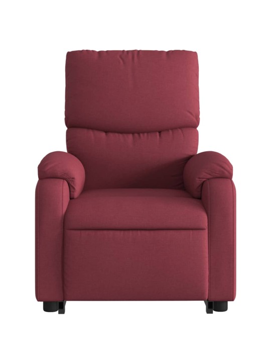 Zvedací polohovací křeslo vínové textil