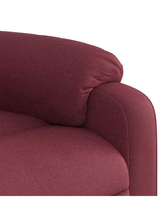Zvedací polohovací křeslo vínové textil