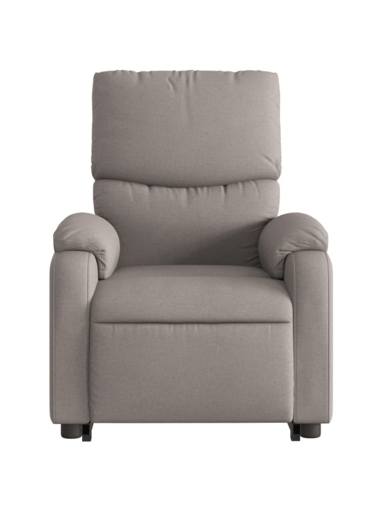 Zvedací polohovací křeslo taupe textil