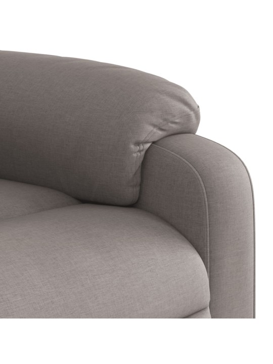 Zvedací polohovací křeslo taupe textil